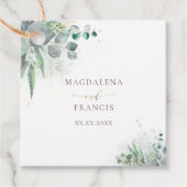 Aquarellgrün | Hochzeit Geschenkanhänger (Vorderseite)