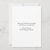 Aquarellgrün - Kalligraphie-Tintenschrift Feiertagskarte (Rückseite)