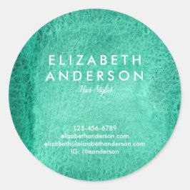 Aquarellgrün Klassischer Rundaufkleber Runder Aufkleber