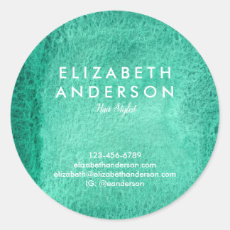 Aquarellgrün Klassischer Rundaufkleber Runder Aufkleber