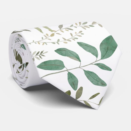 Aquarellgrün Krawatte (Gerollt)