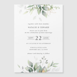 Aquarellgrün Magnetkarte