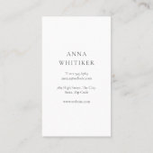 Aquarellgrün-Monogramm-Beruflich Visitenkarte (Rückseite)