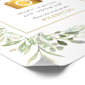 Aquarellgrün Oh Snap Zeichen Poster (Ecke)