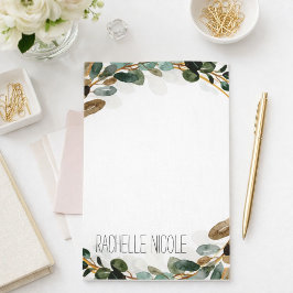 Aquarellgrün Personalisiert Briefpapier