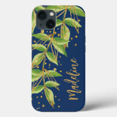 Aquarellgrün Personalisiert Case-Mate iPhone Hülle (Rückseite)