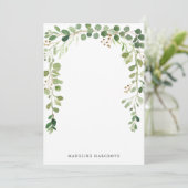 Aquarellgrün | Personalisierte Stationierung (Stehend Vorderseite)