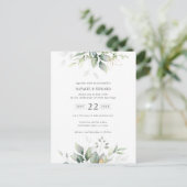 Aquarellgrün Postkarte (Stehend Vorderseite)