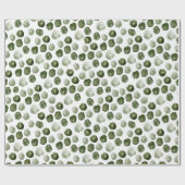 Aquarellgrün Punkte Moderne Weihnachten Geschenkpapier (Flach)