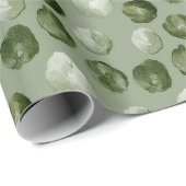 Aquarellgrün Punkte Moderne Weihnachten Geschenkpapier (Rolleneckpunkt)