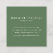 Aquarellgrün | quadratische visitenkarte (Rückseite)