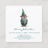 Aquarellgrün Quadratische Visitenkarte (Rückseite)