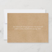 Aquarellgrün Rustic Kraft Vielen Dank Dankeskarte (Rückseite)