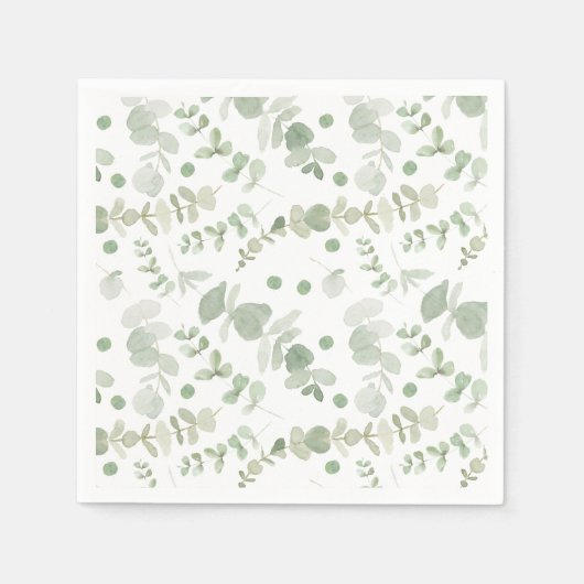 Aquarellgrün Serviette (Vorderseite)