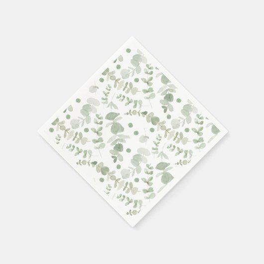 Aquarellgrün Serviette (Ecke)