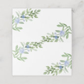 Aquarellgrün und blaue Platzkarte (Außenseite Aufgefaltet)