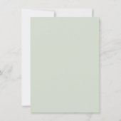 Aquarellgrün und Goldblanke Hochzeit Einladung (Rückseite)