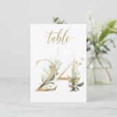 Aquarellgrün und Goldfolien, Tischnummer 24 (Stehend Vorderseite)