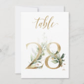 Aquarellgrün und Goldfolien, Tischnummer 28 (Vorderseite)