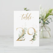 Aquarellgrün und Goldfolien, Tischnummer 29 (Stehend Vorderseite)