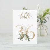 Aquarellgrün und Goldfolien, Tischnummer 36 (Stehend Vorderseite)