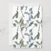 Aquarellgrün Verlasse Frauen 40. Geburtstag Einladung (Rückseite)