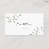 Aquarellgrün Visitenkarte (Vorderseite)