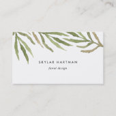 Aquarellgrün Visitenkarte (Vorderseite)