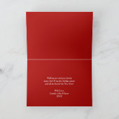 Aquarellgrün Weihnachtsrahmen Foto geflochten Karte (Innenseite)