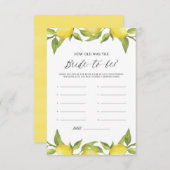 Aquarellgrün wie alt war die Braut Begleitkarte (Vorne/Hinten)