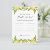Aquarellgrün wie alt war die Braut Begleitkarte (Stehend Vorderseite)