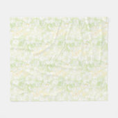 Aquarellgrüne Blume Fleece-Decke Fleecedecke (Vorderseite (Horizontal))