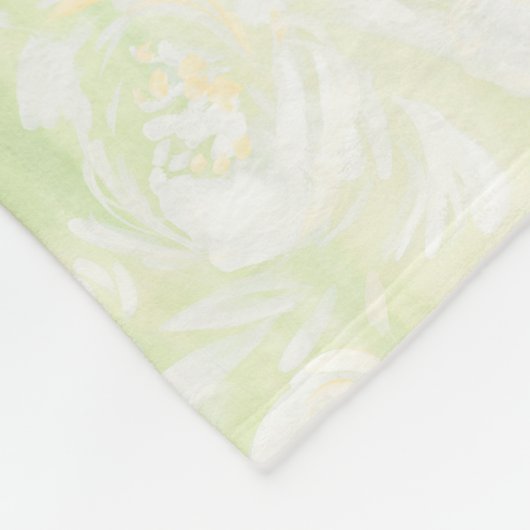 Aquarellgrüne Blume Fleece-Decke Fleecedecke