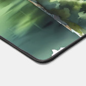 Aquarellgrüne Fjorde Schreibtischunterlage (Ecke)