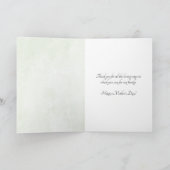 Aquarellgrüne junge Mama - Muttertag Feiertagskarte (Innenseite)