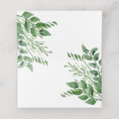 Aquarellgrüne, Lässige Handschrift Typografie Platzkarte (Innenseite Aufgefaltet)