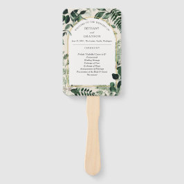 Aquarellgrüne Moderne Bogenhochzeit Fächer