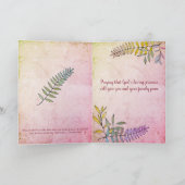 Aquarellgrüne Personalisiertes Beileid Karte (Innenseite)