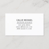 Aquarellgrüne Pflanze Visitenkarte (Rückseite)