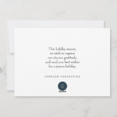 Aquarellgrüne Pinienbäume | Feierliche Grüße Feiertagskarte (Rückseite)