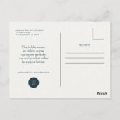 Aquarellgrüne Pinienbäume | Feierliche Grüße Postkarte (Rückseite)