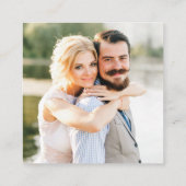 Aquarellgrüne Registrierung Foto Dusty Blue Begleitkarte (Rückseite)