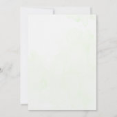 Aquarellgrüne Rose Kinderdusche Einladung (Rückseite)