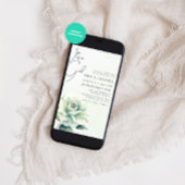 Aquarellgrüne Rose Kinderdusche Einladung