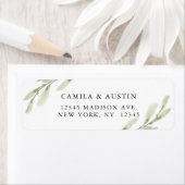 Aquarellgrüne Rücksendeadresse (Insitu)