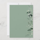 Aquarellgrüne Taufe Einladung (Rückseite)