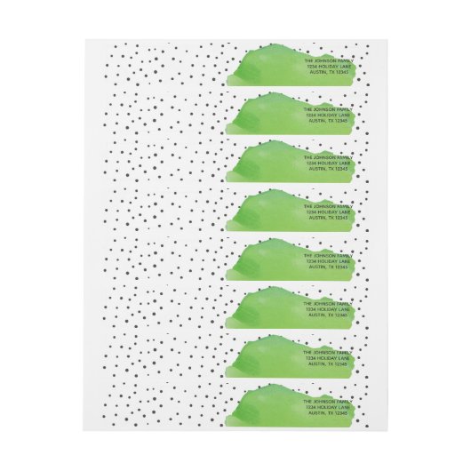 Aquarellgrüner Confetti-Tupfen (Bogen)