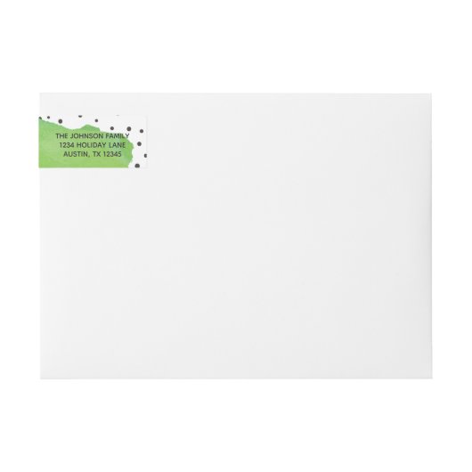 Aquarellgrüner Confetti-Tupfen (Vorderseite)