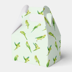 Aquarellgrüner Parakeet Budgie Bird Pet Geschenkschachtel