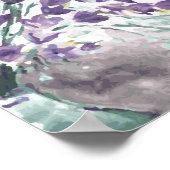 Aquarellgrunge mit Glocken Poster (Ecke)